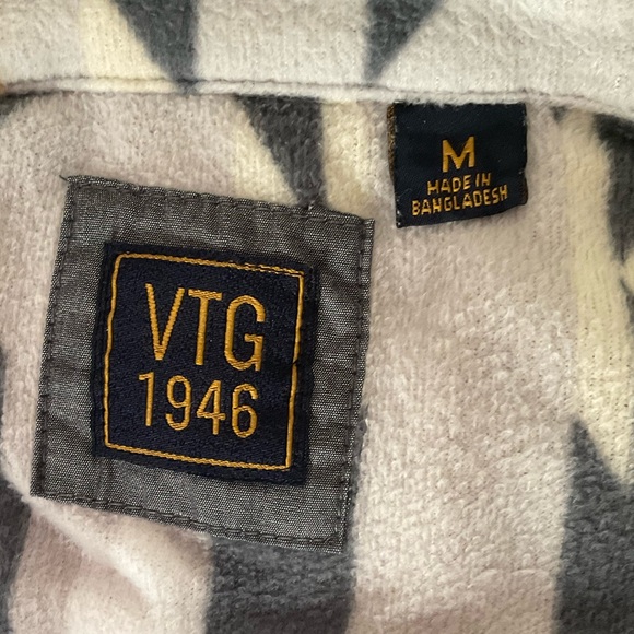 VTG 1946 Quilted Pattern Lined Shirt Jacket Grey Size Medium - Picture 3 of 12